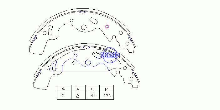 LAND ROVER FREELANDER (L314) Soft Top (L314) Drum Brake shoes FMSI:1531-S788 OEM:SFS000030 FSB651 GS8477, OK-BS426